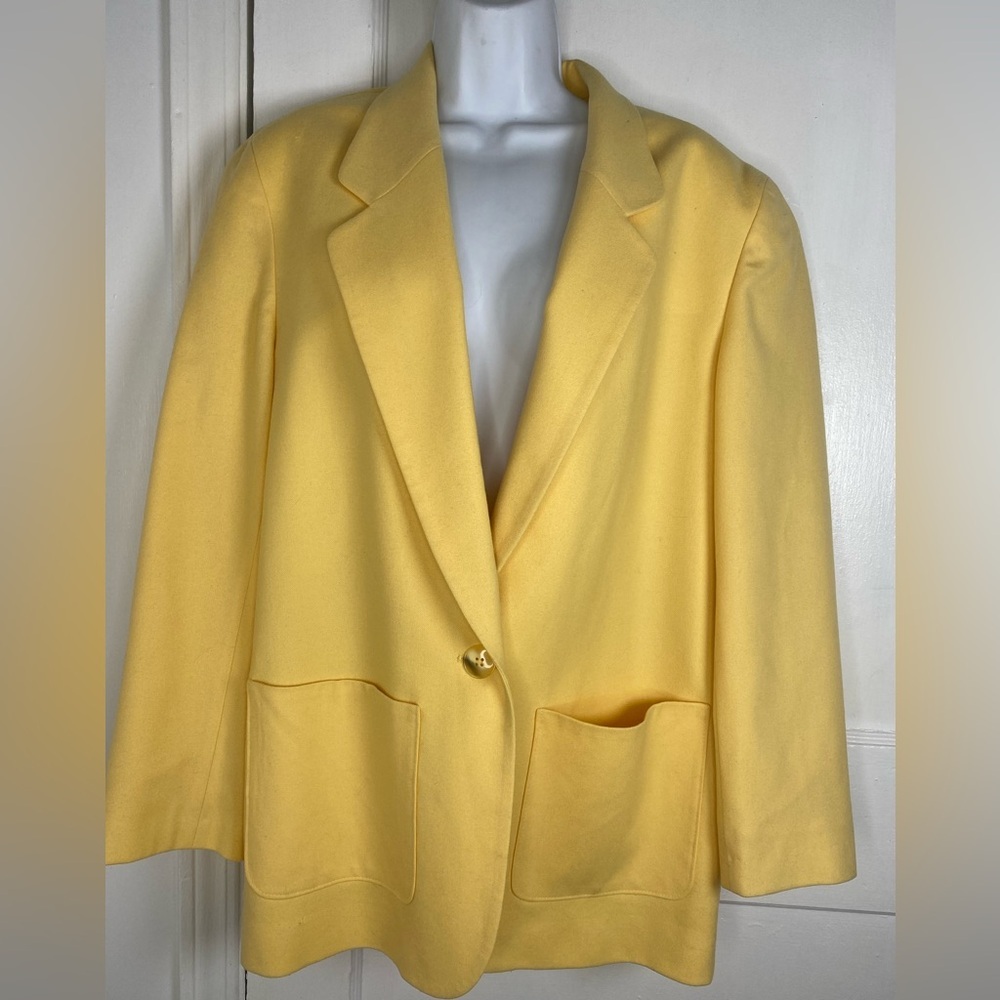 Pendleton Vintage %100 Virgin Wool Yellow Women's Blazer